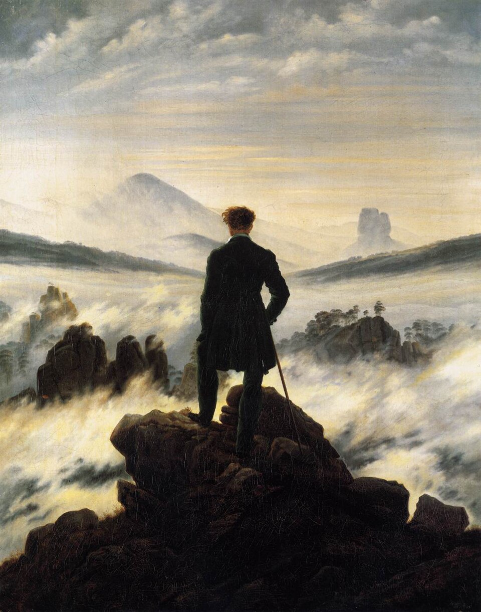 El caminante sobre el mar de niebla — Caspar David Friedrich